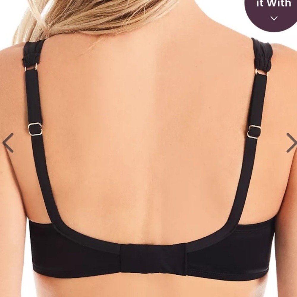 Miraclesuit $96 NWT Solid Plunge Bra Underwire Swim Top 34DDD - Picture 4 of 4